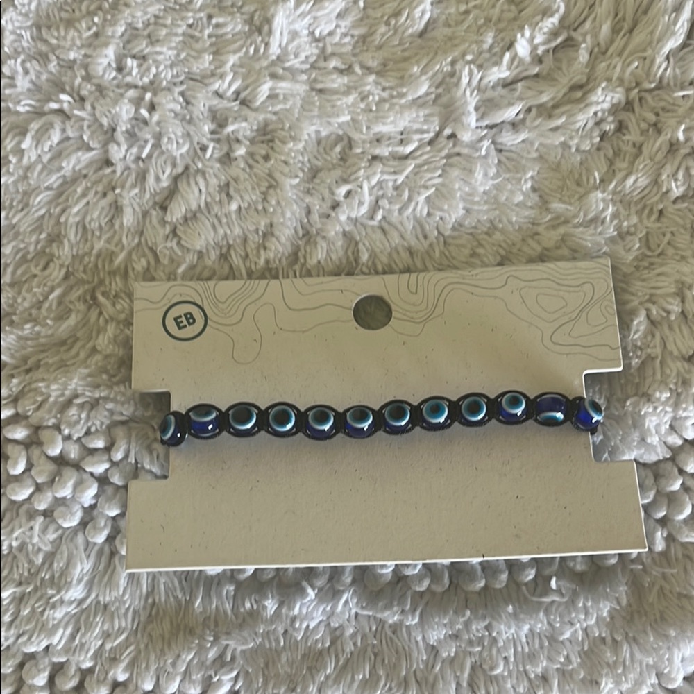 Blue Evil Eye Beaded Bracelet NWT